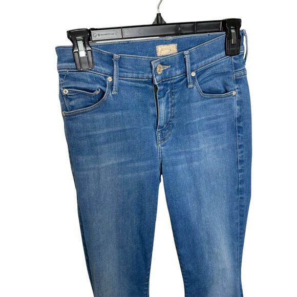 Mother The Weekender Fray Chill Light Wash  Flare Leg Distressed Jeans Womens 25 - Picture 10 of 11